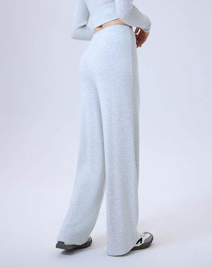 High Waist Wide Leg Pants Lounge Sweatpants with Drawstring