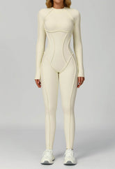 Long Sleeve Backless Yoga One Piece Jumpsuits