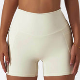 Solid High Waist Yoga Short