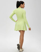 Long Sleeve V Neck Tennis Dress