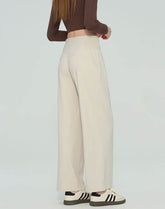 High Waist Straight Leg Pants Casual Trousers with Pocket