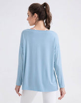 Long Sleeve Tops Loose Fit Yoga Shirts