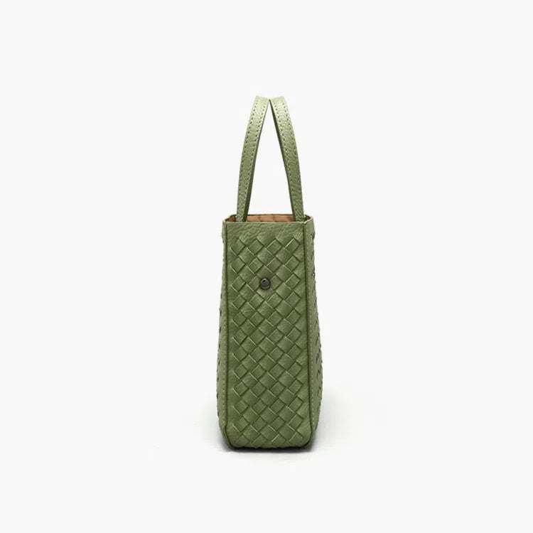 Solid Color Braided Woven Tote Bag | Chic &amp; Functional for Daily Use