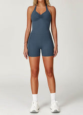 Active Romper Workout Jumpsuit with Pockets