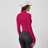 Workout Jacket Slim Fit Cropped Coat Athletic Tops