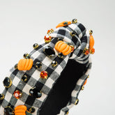 Halloween Crystal Knotted Headband Pumpkin Hair Accessories