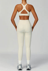 Activewear Set with X Shaped Back Sport Bra and Legging