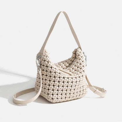 PU Handmade Woven Bucket Shape Tote Bag | Stylish &amp; Unique Design