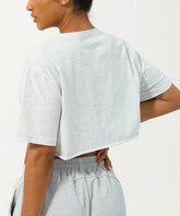 Workout Crop Tops Short Sleeve Yoga Shirts
