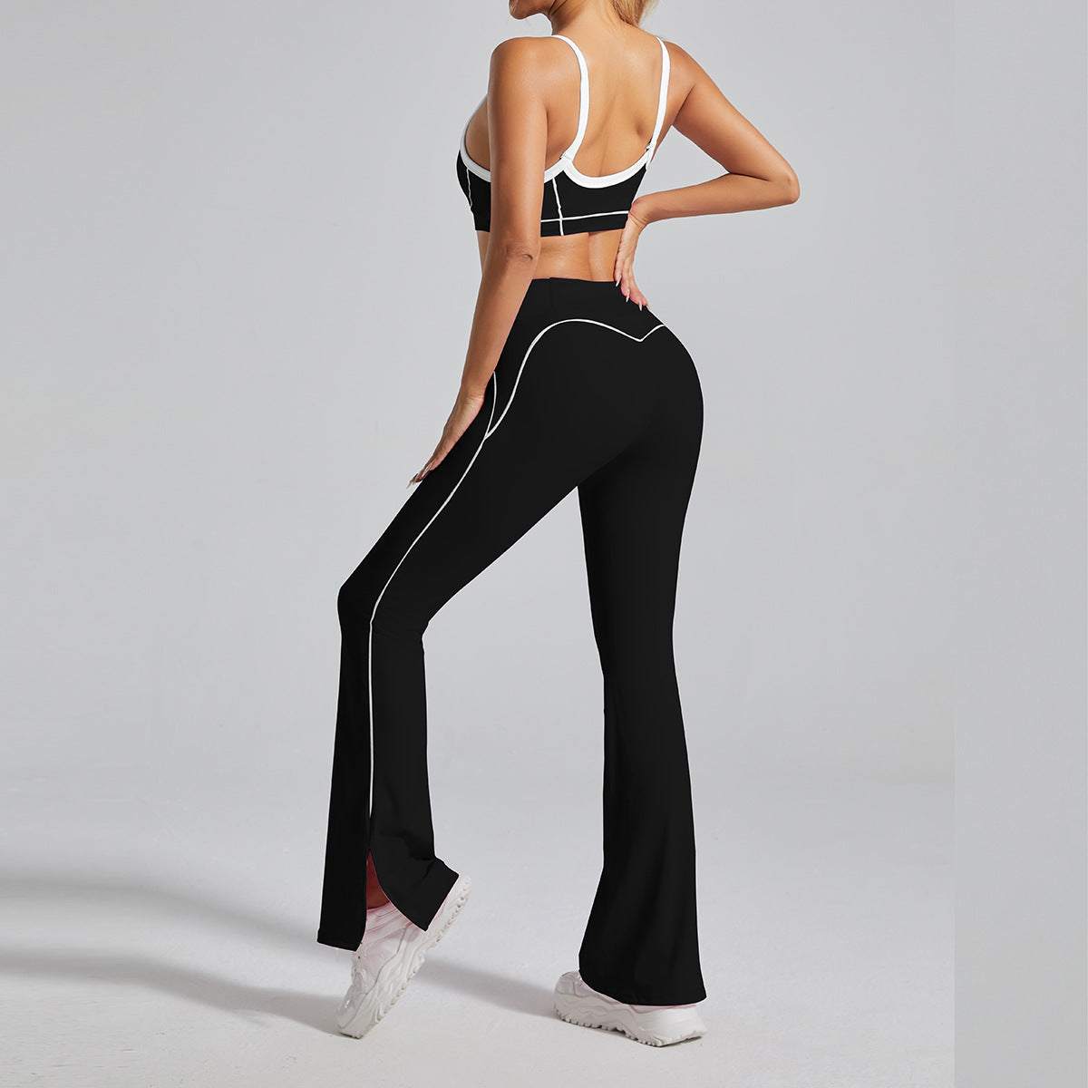 High Waist No Front Seam Sports Flared Pants | Sleek &amp; Comfortable Fit