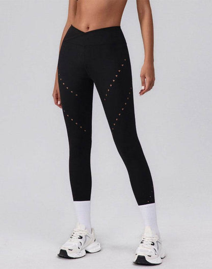 High Waist Tummy Control Hollow Out Yoga Leggings