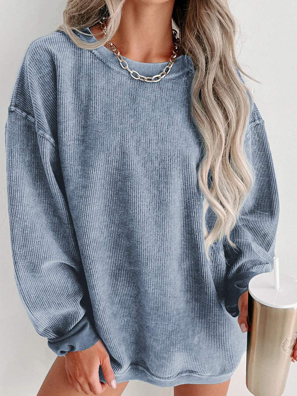 Long Sleeve Casual Round Neck Sweatshirts | Perfect for Chilly Days