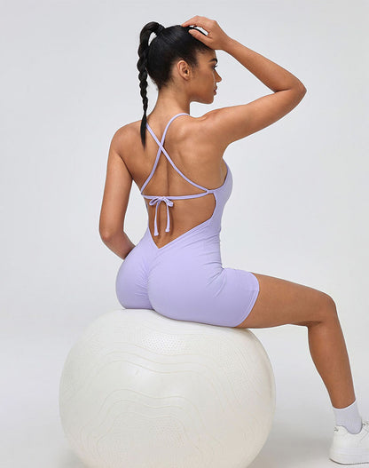 Yoga Shorts Jumpsuits Sleeveless One Piece Bodysuits
