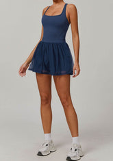 Puffy Tennis Dress with Short and Pocket
