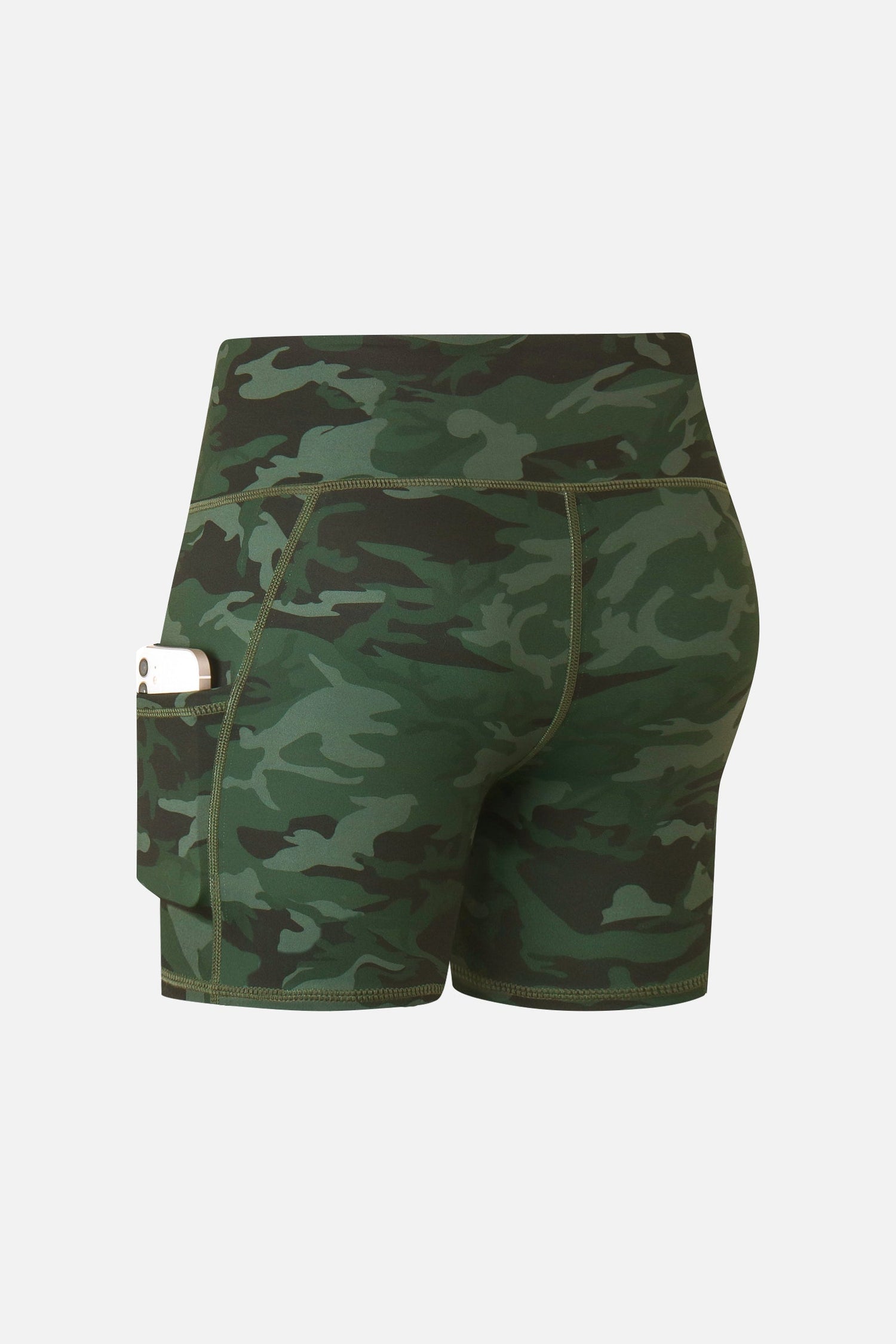 Camo Yoga Shorts with Pockets