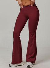 High Waisted Tummy Control Casual Flare Yoga Pants