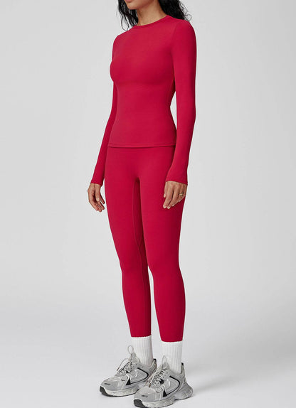 Sports Wear with Long Sleeve T-Shirt and Leggings