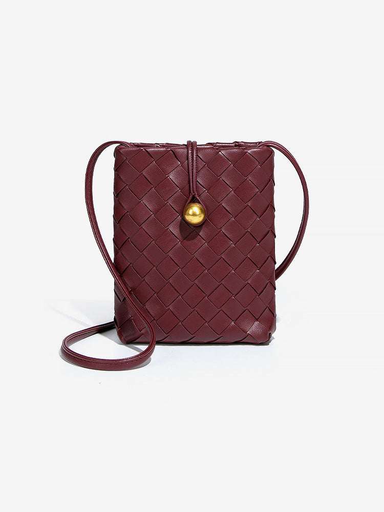 Woven Leather Cell Phone Purses Mini Crossbody Bag | Perfect for Phone