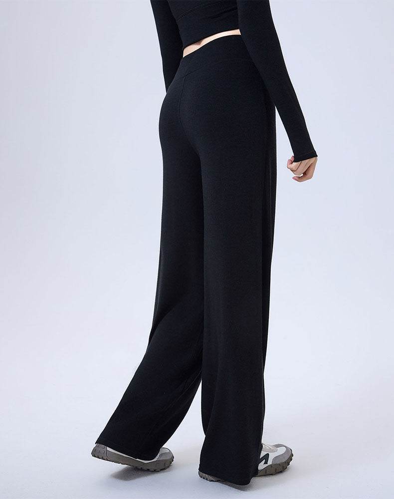 High Waist Wide Leg Pants Lounge Sweatpants with Drawstring