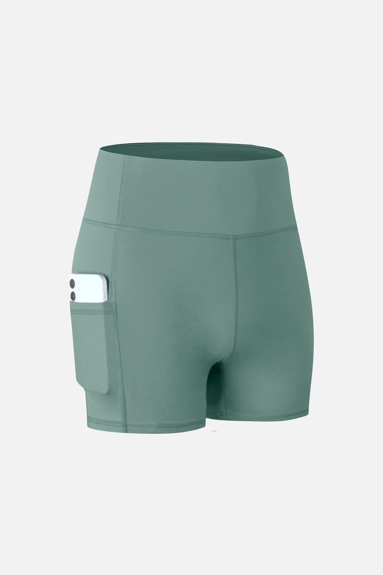 High-Rise Yoga Shorts with Pockets