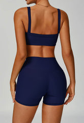Square Neckline Sports Bras with Removable Chest Pad