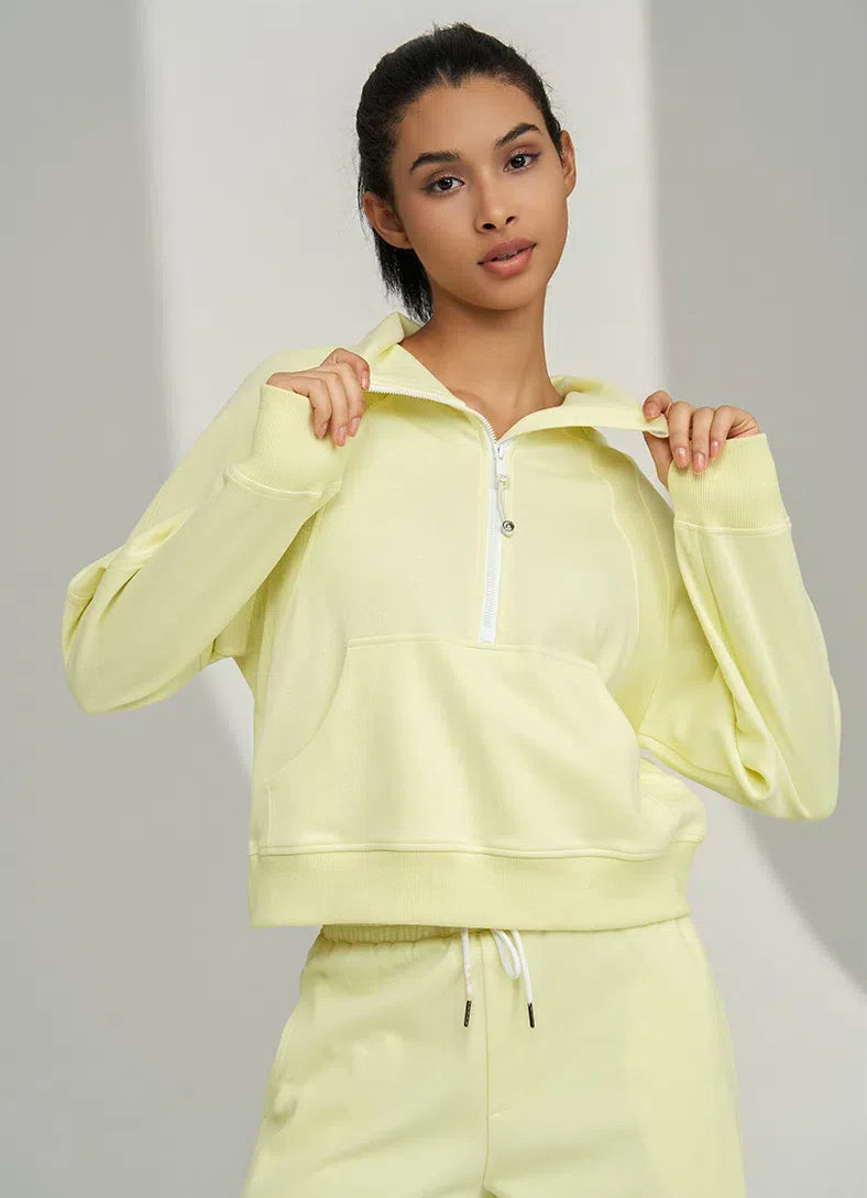 Half Zip Up Loose Yoga Sweatshirts