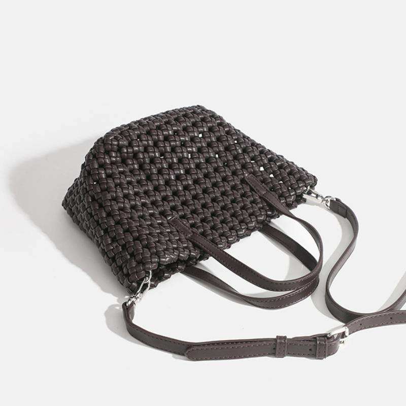 PU Woven Simple Handbag | Elegant &amp; Versatile Daily Accessory