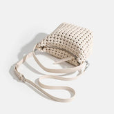PU Handmade Woven Bucket shape Tote bag