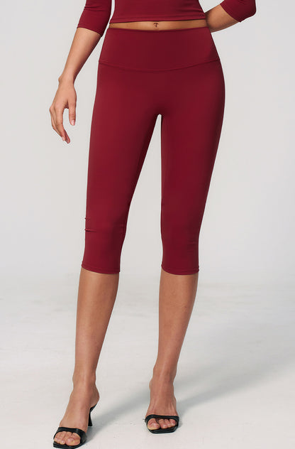 Tummy Control High Waisted Capri Yoga Leggings