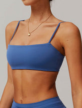 Thin Strap Square Collar Yoga Bra