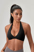 Twist Front Halter Straps Sports Bra