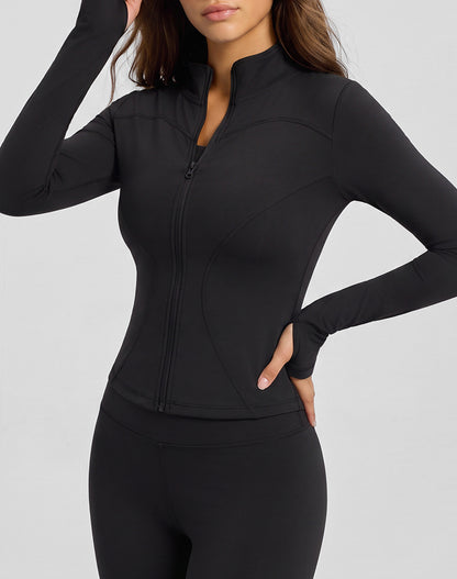 Slim Fit Sports Jacket with Thumb Holes