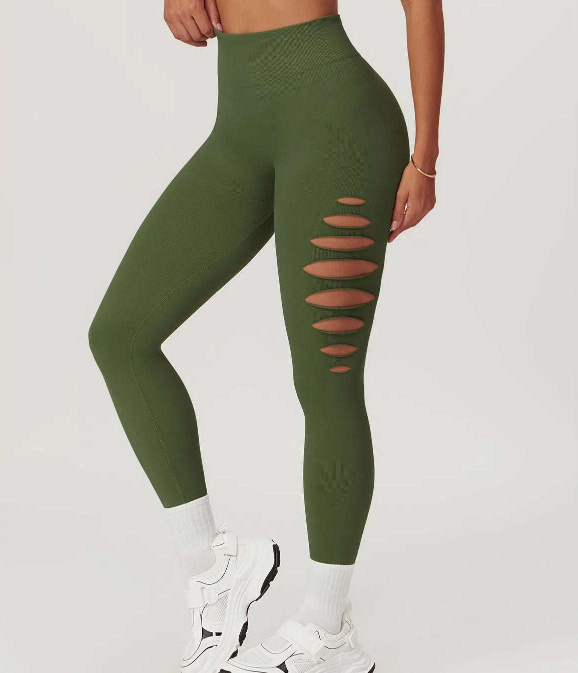 High Waisted Ripped Leggings | Perfect for Workouts &amp; Casual Wear