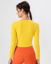 Mesh Splicing Workout Tops Long Sleeve Athletic T-Shirts