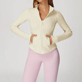 Full Zip Fleece Jacket Long Sleeve Coat with Pockets