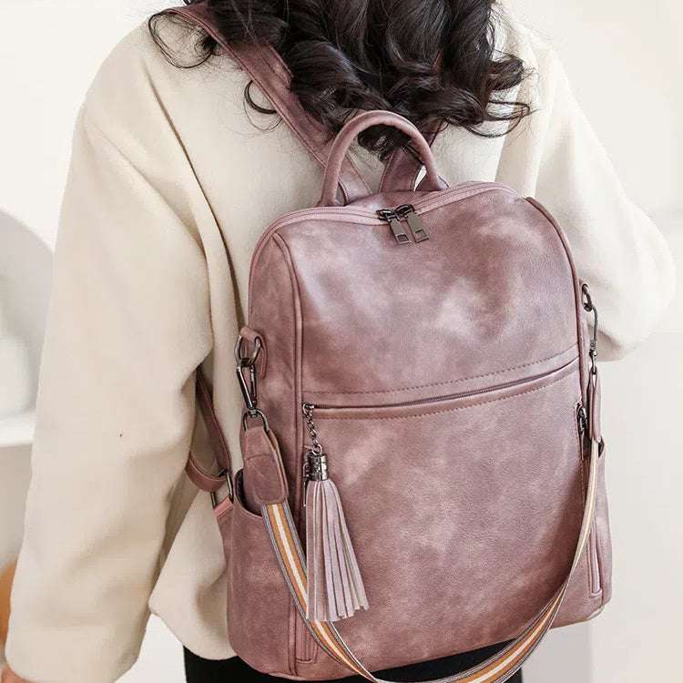 Elegant PU Leather Backpack | The Perfect Companion for Outings