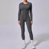 Long Sleeve Backless Yoga Jumpsuits