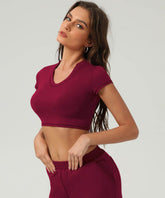 Sport T-Shirt Short Sleeve Crop Tops