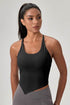 Asymmetrical Triangle Hem Sport Tank Top