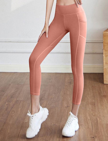 High Waisted Yoga Leggings with Mesh Pockets