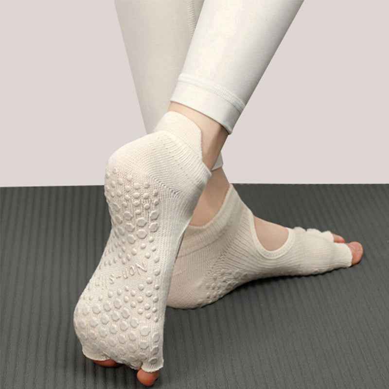 Grip Non Slip Yoga Socks Toeless Toe Pilates Socks