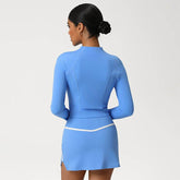 Full Zip UP Athletic Cropped Jacket with Thumb Holes