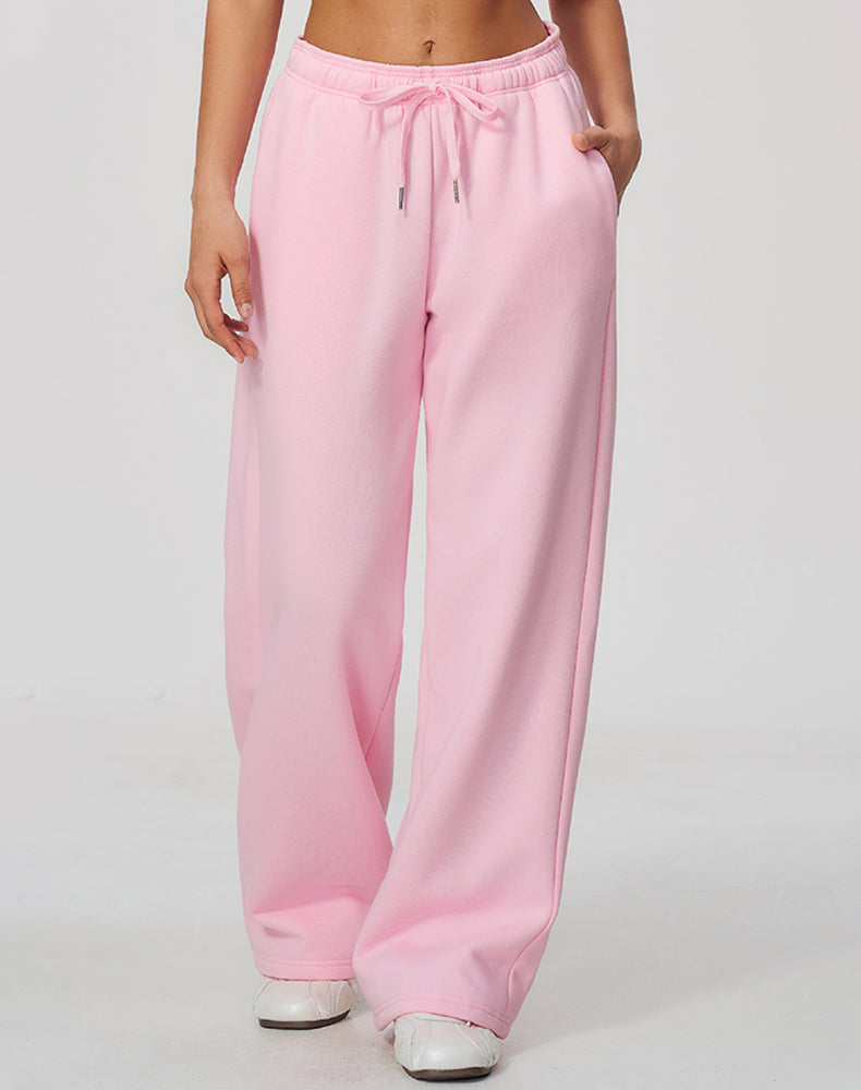 Wide Leg Fleece Running Sweatpant with Pockets