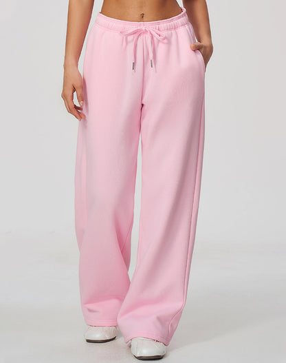 Wide Leg Fleece Running Sweatpant with Pockets