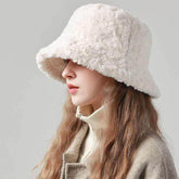 Solid Color Fuzzy Bucket Hat