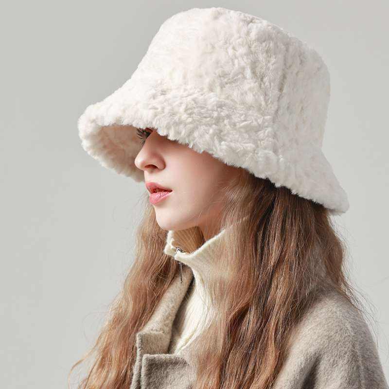 Solid Color Fuzzy Bucket Hat | Stylish &amp; Cozy Winter Essential