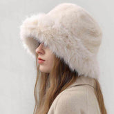 Plush Faux Fur Fluffy Bucket Hat