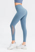 Mesh Insert High-Rise Ankle Leggings - Stylish & Functional Activewear