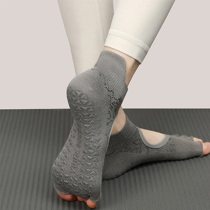 Grip Short Athletic Socks Non-Slip Five-Toe Yoga Socks