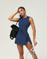 Sleeveless Tennis Dress with Built in Shorts